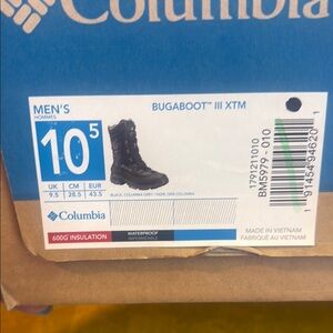 Columbia Black Rain & Snow Boots 10.5
